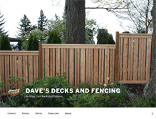 Tablet Screenshot of davesdecksandfencing.com